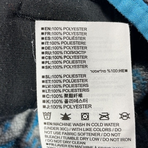 Burton Boys 2018 Black Blue Grey Spark Zip Up Fleece, size XL - Picture 4 of 11